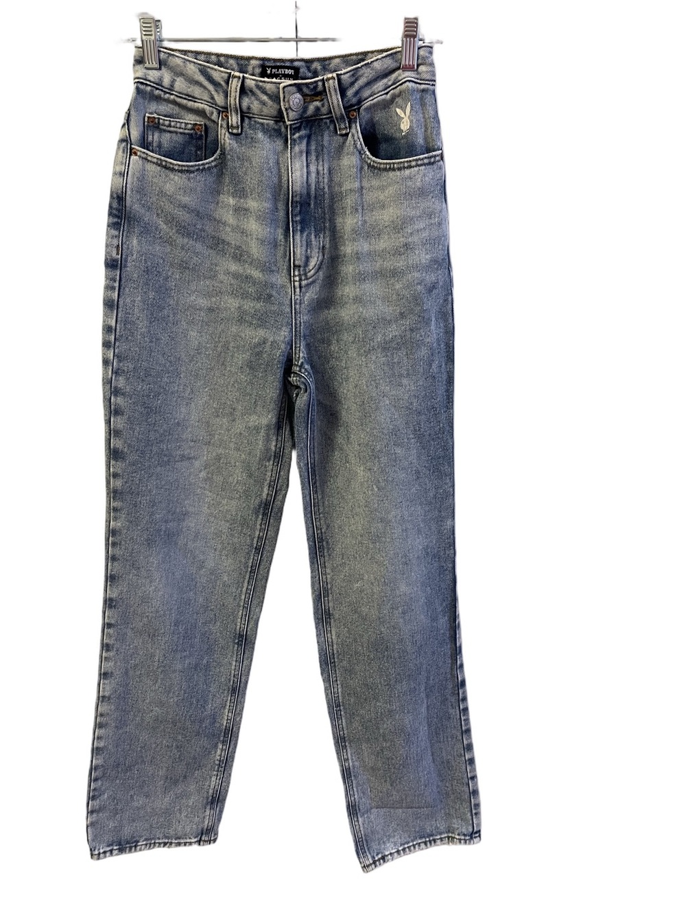 Playboy by PacSun Women’s Relaxed Straight Jeans Ripped Bum Sz 26 High Rise